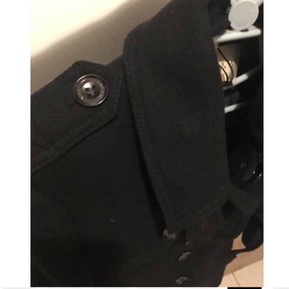 Burberry Mid-Length Wool Cashmere Trench Coat, Black, Size 6 - Picture 10 of 10